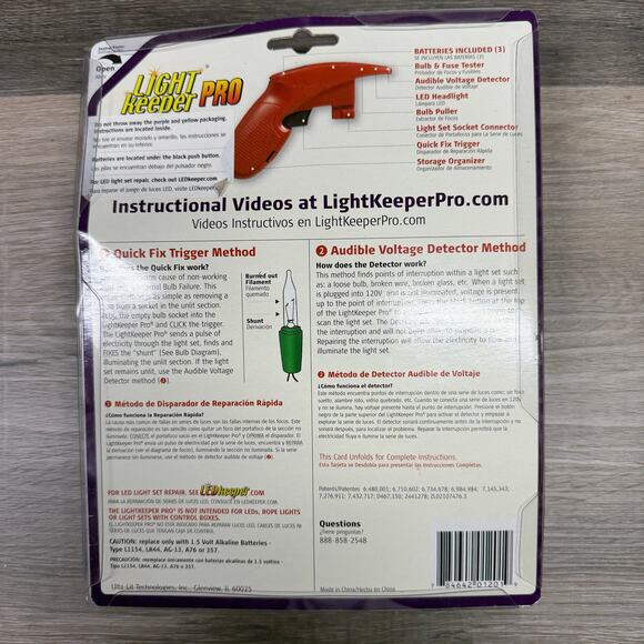 Light Keeper Pro, Tool for Fixing Christmas Holiday Light Sets, New, Clear - Picture 2 of 2